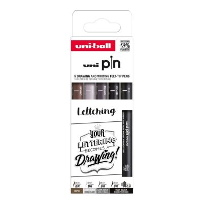 UNI PIN set 5 ks linerov Creative Writing Lettering