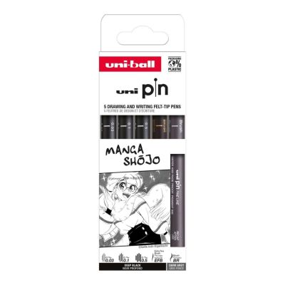 UNI PIN set 5 ks linerov Drawing Manga Shojo