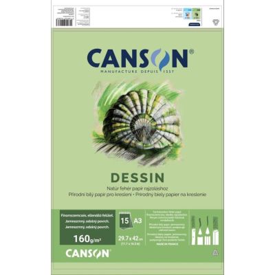 CANSON Skicár FineFace Dessin, 160g, A3 - 15 listov
