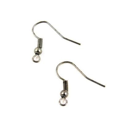 Afroháčik 17 x 0,5 mm, 10 ks, hematit
