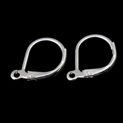 Náušnicové zapínanie s očkom 13 x 10 mm, oceľ, 1 pár