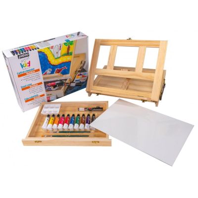 Artist Kid akrylová sada s dreveným stojanom