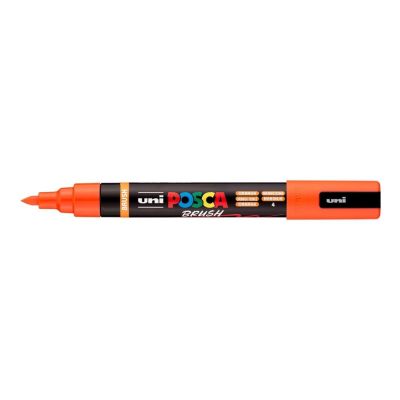 UNI POSCA fixka so štetcovým hrotom 1 - 4 mm, oranžová