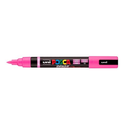 UNI POSCA fixka so štetcovým hrotom 1 - 4 mm, ružová