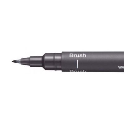 UNI PIN brush, štetcový hrot, tmavosivý