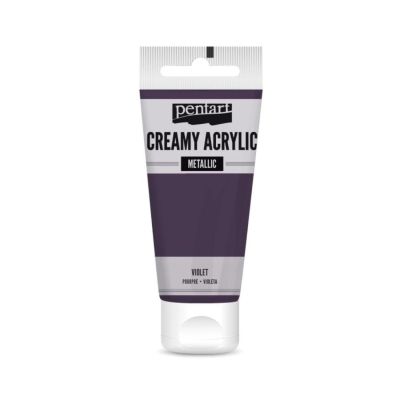Akrylová farba krémová, metalická, fialová, 60 ml