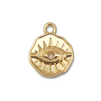 Kovový prívesok, 15 x 12 mm, Eye of Providence zlatá