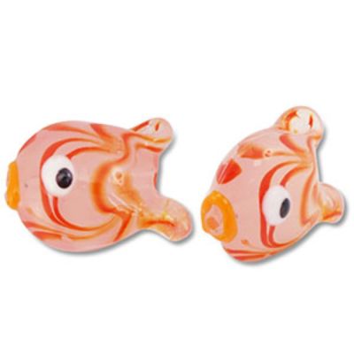 Sklenená koráka, ryba červeno-oranžová
