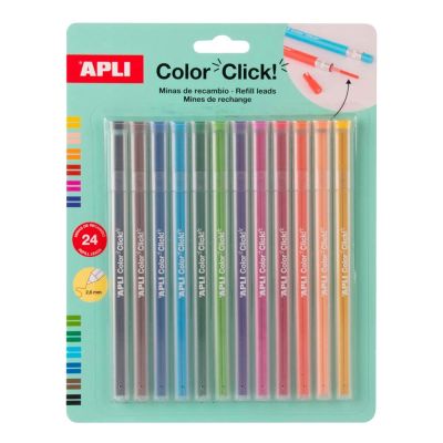APLI náhradné tuhy do stláčacích pasteliek, 2 x 12 ks v blistri