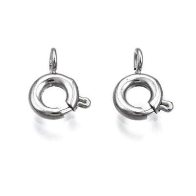 Guľaté zapínanie 8 x 6,5 x 1,5 mm, oceľ, 10 ks