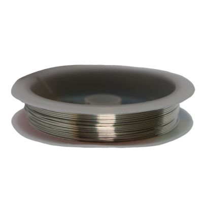 Bižutérny drôt, platina, 0,6 mm, návin 6 m
