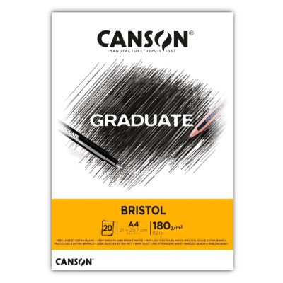 CANSON Skicár Graduate Bristol, A4, 180 g, 20 listov