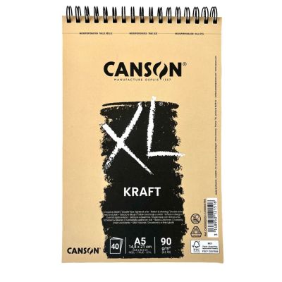 CANSON XL Kraft, A5, 90g, 40 listov