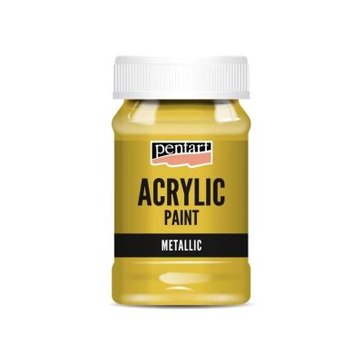 Akrylová farba 100 ml, metalická antická zlatá