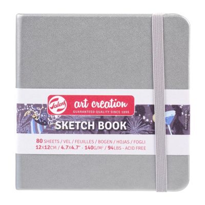 Art book, Art Creation, blok na skicovanie, 12 x 12 cm, shiny silver