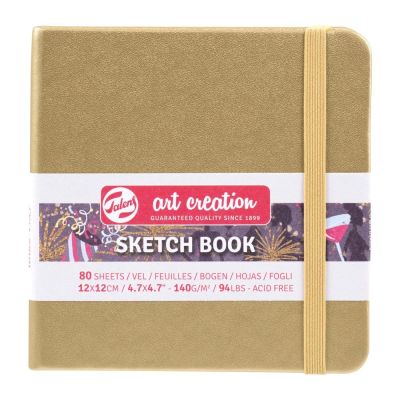 Art book, Art Creation, blok na skicovanie, 12 x 12 cm, zlatý
