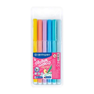 Fixky pre deti CENTROPEN, Colour World Pastel sada 6 ks