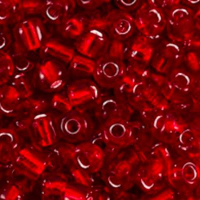 Rokajl, priehľadná tmavočervená 4 mm, 50 g