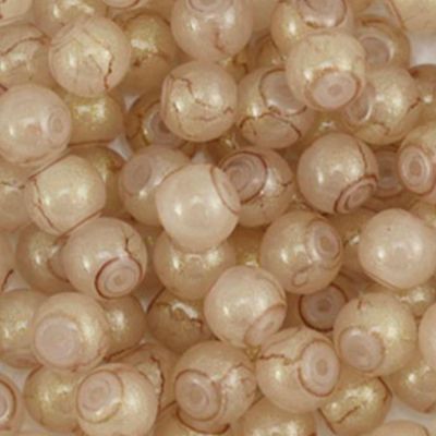 Praskačky gulička béžovozlatá 4 mm, 20 ks