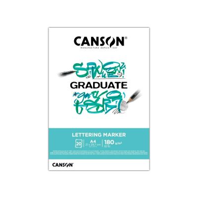 CANSON Skicár Graduate Lettering Marker, A4, 180 g, 20 listov